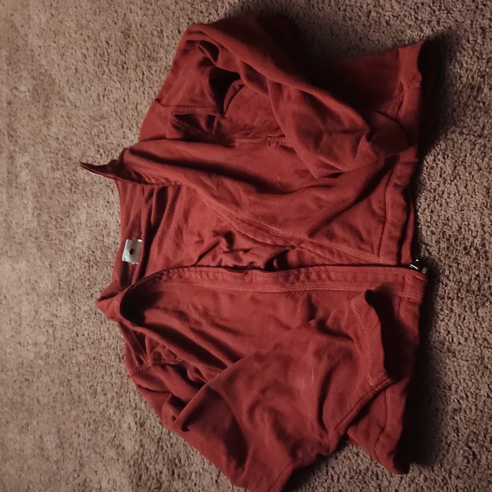 Red Columbia fleece jacket